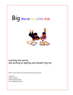 big words - Fort Bend ISD
