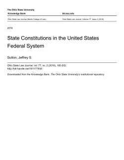 State Constitutions in the United States Federal