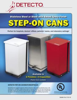 Stainless Steel or Steel with Baked Epoxy Finish