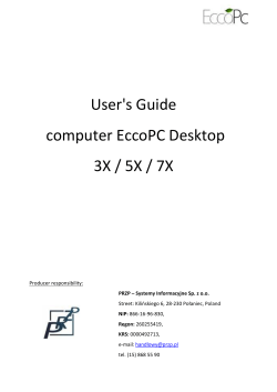 User`s Guide computer EccoPC Desktop 3X / 5X / 7X