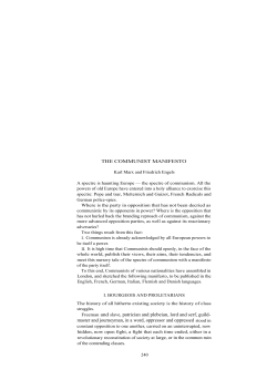THE COMMUNIST MANIFESTO Freeman and