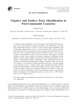 Negative and Positive Party Identification in Post