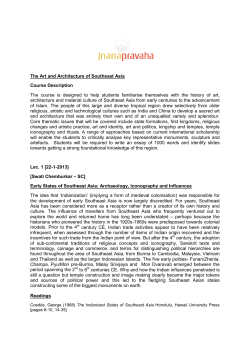 Monuments, Image and Icons: temple complexes of Southeast Asia