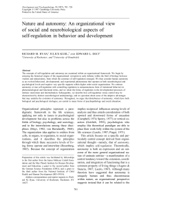 Nature and autonomy: An organizational view of social and