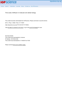 Time scale of diffusion in molecular and cellular biology