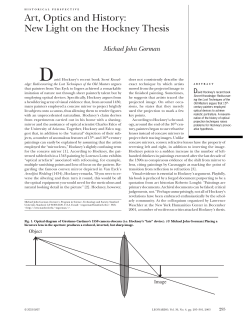 Art, Optics and History: New Light on the Hockney Thesis