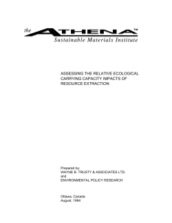 assessing the relative ecological carrying capacity impacts of