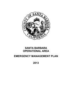 Santa Barbara County Emergency Management Plan