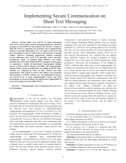Implementing Secure Communication on Short Text Messaging