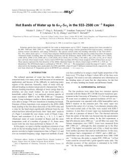Hot Bands of Water up to 62-52 in the 933-2500 cm