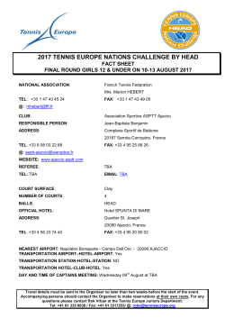 2017 TENNIS EUROPE NATIONS CHALLENGE BY HEAD