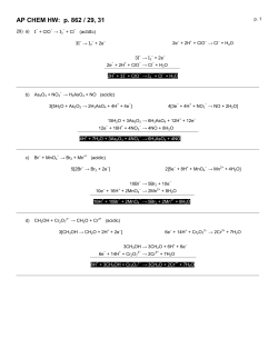 AP CHEM HW: p. 862 / 29, 31