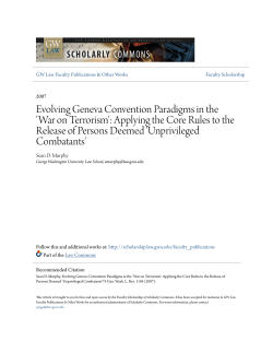 Evolving Geneva Convention Paradigms in the