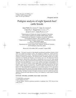 Pedigree analysis of eight Spanish beef cattle breeds