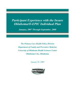 Participant Experience with the Insure Oklahoma/O