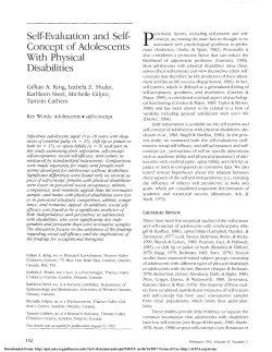 Self-Evaluation and Self-Concept of Adolescents With Physical