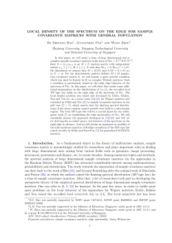 Local density of the spectrum on the edge for sample