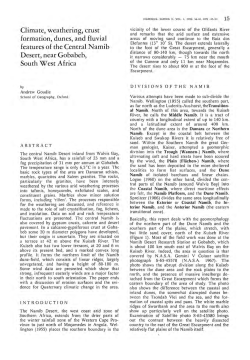Climate, weathering, crust formation, dunes, and fluvial features of