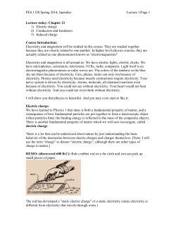PES 1120 Spring 2014, Spendier Lecture 1/Page 1 Lecture