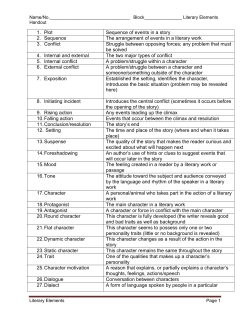 Literary Elements Handout
