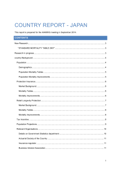 country report - japan - International Actuarial Association