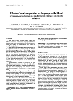 Effects of Meal Composition on the Postprandial