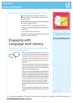 Opposites - The Little Big Book Club