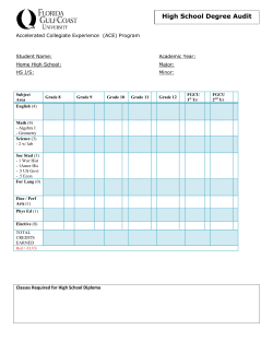 High School Degree Audit