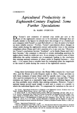 Agricultural Productivity in Eighteenth