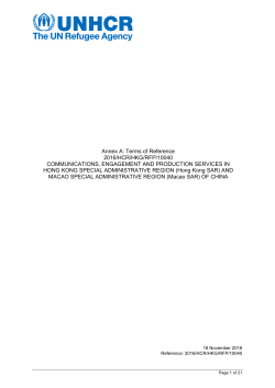 Annex A - Terms of Reference