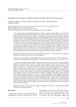 ISOTOPES OF OXYGEN-18 AND DEUTERIUM IN PRECIPITATION