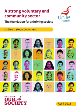 A strong voluntary and community sector