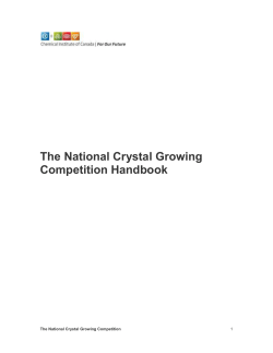 The National Crystal Growing Competition Handbook