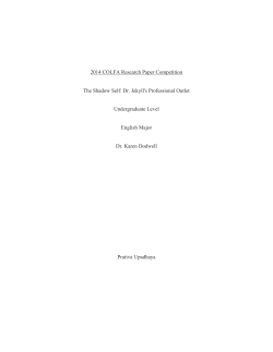 2014 COLFA Research Paper Competition The Shadow Self: Dr