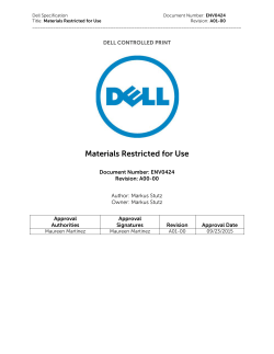 Materials Restricted for Use