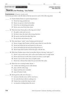 Storm from Woodsong Gary Paulsen