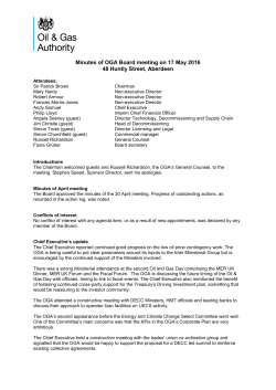 Minutes of OGA Board meeting on 17 May 2016 48 Huntly Street