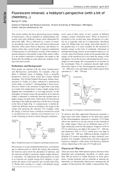 Fluorescent minerals: a hobbyist`s perspective