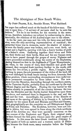 The Aborigines of New South Wales.