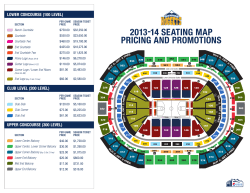 2013-14 seating map pricing and promotions