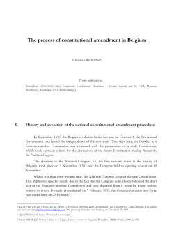 Belgium - Constitutional amendment - final version - ORBi