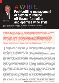 Post-bottling management of oxygen to reduce off