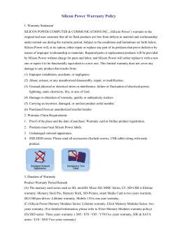Silicon Power Warranty Policy