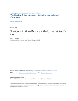 The Constitutional Nature of the United States Tax Court