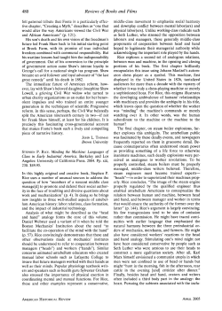 Stephen P. Rice. Minding the Machine: Languages of Class in Early