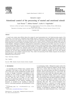 A ttentional control of the processing of neutral and emotional stimuli