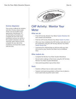 CAP Activity: Monitor Your Meter