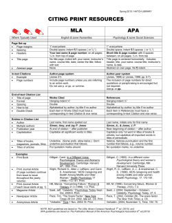 Hatch Handout: Citing Sources