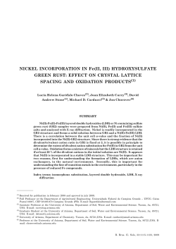 NICKEL INCORPORATION IN Fe(II, III