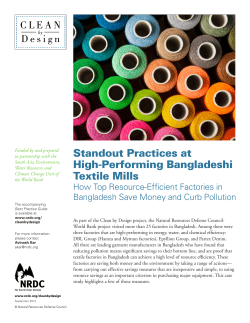 NRDC: Standout Practices at High-Performing Bangladeshi Textile